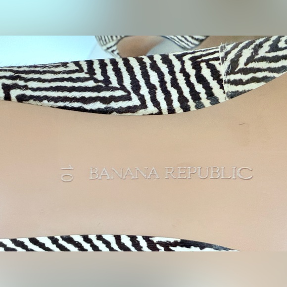 Banana Republic zebra print pony hair animal print high heels luxury size 10 - Picture 2 of 5